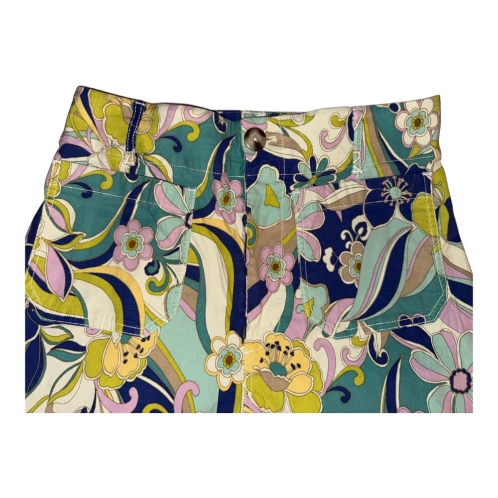 Maeve Multicolor Floral Cropped Pants - Picture 3 of 4